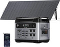OUKITEL P2001 Plus 2400W Solar Generator with 500W Solar Panel, 2048Wh Solar power station with 4 AC Outlets (5000W Peak), 1.5H Full Charging, APP Control Battery Backup for Home, Camping & RVs