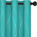 Deconovo Blackout Grommet Silver Pattern Printed Curtains, 38W x 63L | Silver by Unknown