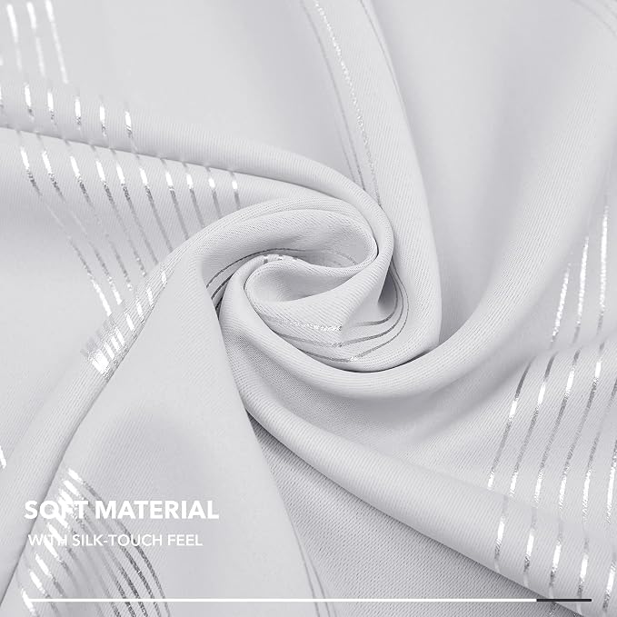Deconovo Curtains for Living Room, Pattern Blackout Curtains 63 Inches Long | - Image 7