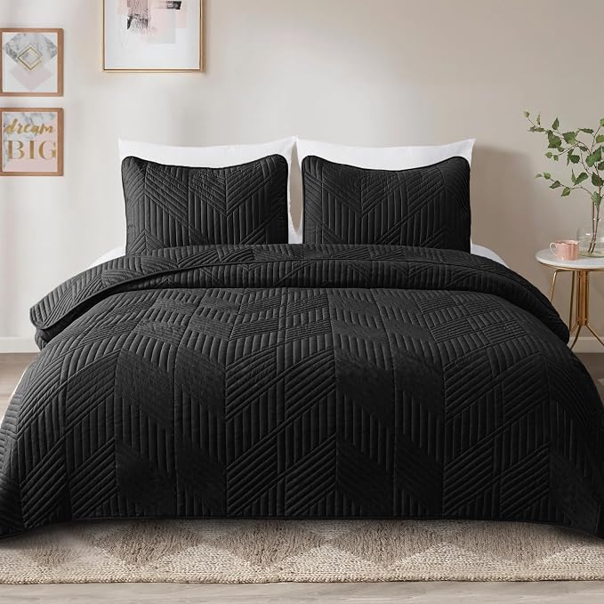 Exclusivo Mezcla Ultrasonic Twin Quilt Bedding Set, Soft Microfiber, Modern - Image 2