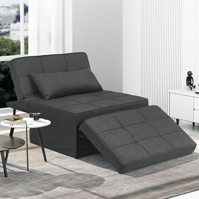 Sofa Bed, Convertible Chair 4 in 1 Multi-Function Modern Folding Ottoman Guest - Image 3