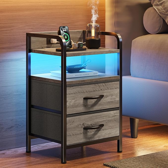 Huuger Nightstands Set of 2, Night Stand - Image 2