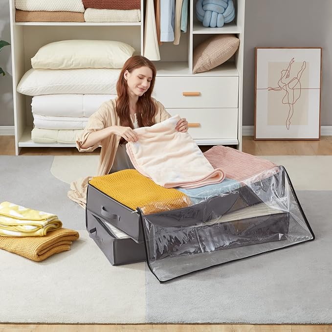 Lifewit Under Bed Storage Containers 4 Pack, Large Capacity Blanket Storage Bags - Image 8