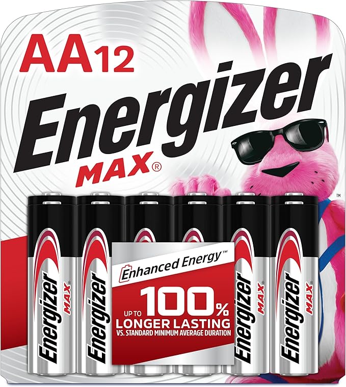 Energizer MAX AA Batteries, 12 Pack, Double A Alkaline Batteries