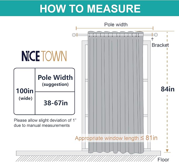 NICETOWN Privacy Room Divider Curtain Screen Partitions, Sound Blocking - Image 4