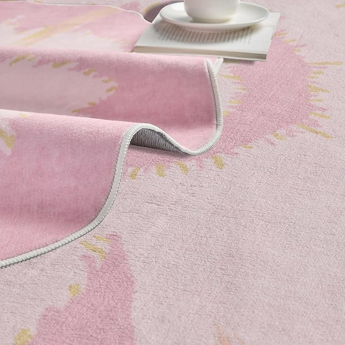 Latte&Fog 6ft Pink Round Area Rug - Image 6