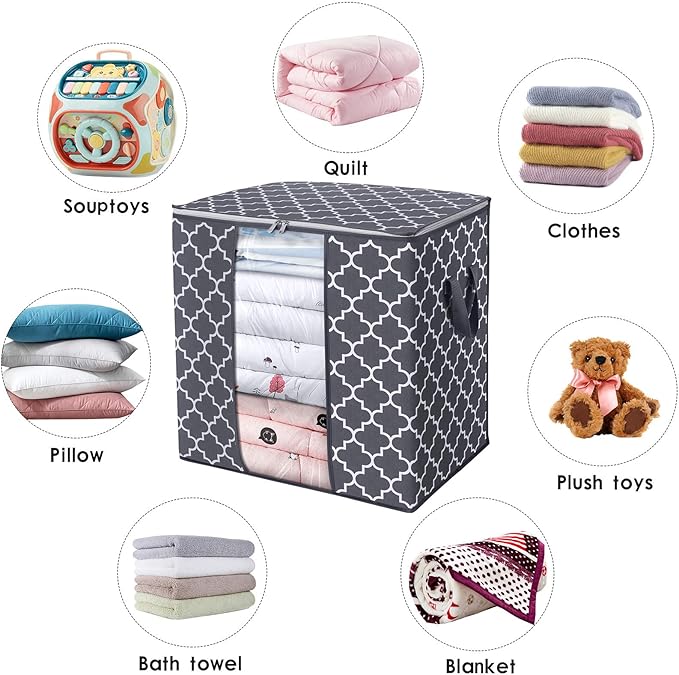 Storage Bags 6 Pack 100L Clothes Organization and Storage Containers | Large - Image 7