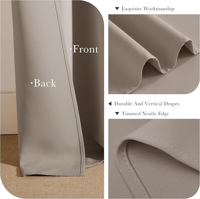 PONY DANCE Blackout Curtains Thermal Insulated Window Treatment Panels Room - Image 6