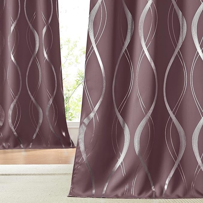 NICETOWN Dry Rose Blackout Curtain Panels 84 by NICETOWN