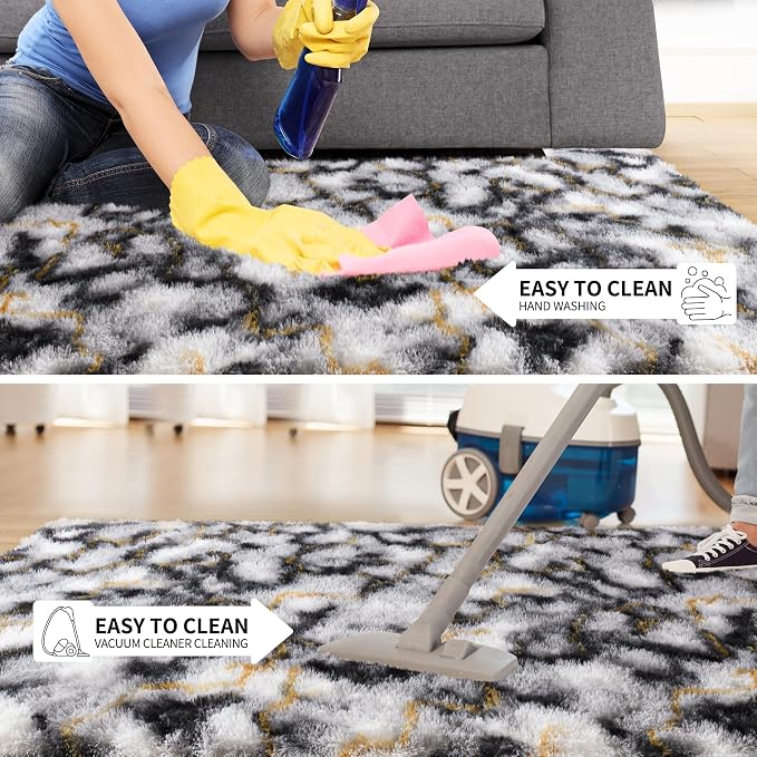 Fluffy Large Rugs for Living Room, Area Rug 6x9 Soft Carpet for Bedroom - Image 6