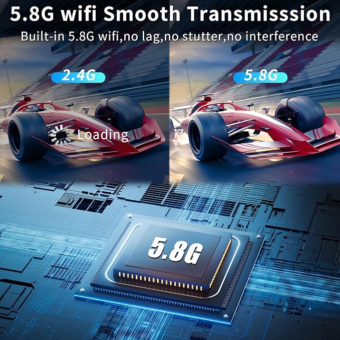Wireless HDMI Transmitter and Receiver 328ft/100m Extender 4K Decode Input 1080P Output Plug&Play Low-Latency Dual-Band 2.4G/5.8G for Video and Audio to Monitor from PC/Projector/TV Box