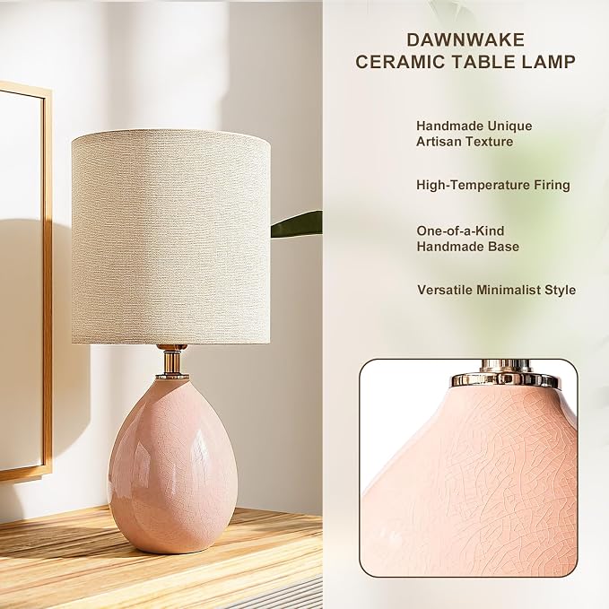 18.5" Table Lamps Set of 2 for Living Room Bedroom, Bedside Lamps for Night - Image 2