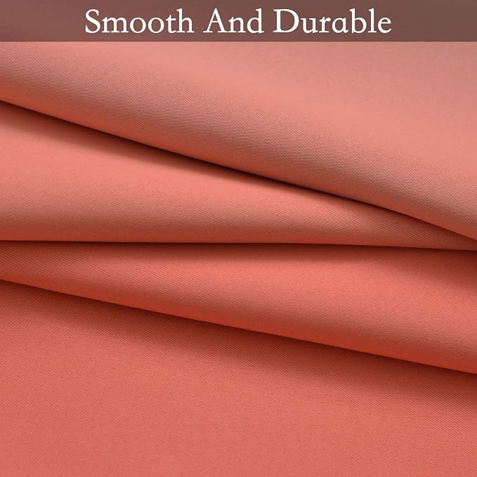 SimpleHome Ombre Gradient Coral White to Gray Curtains - Image 6