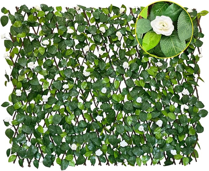 Expandable Faux Ivy Fence Privacy Screen by Unknown