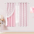 Yinhua Pink Blackout Curtains for Bedroom Double Layer Nursery Curtains for by yinhua