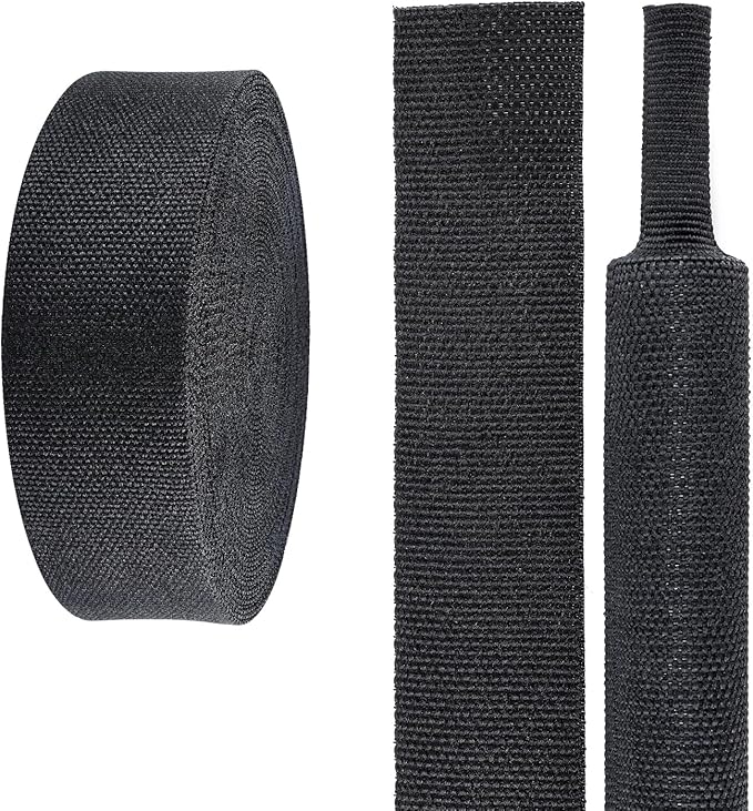 Sonoreboom 2 in 1 Heat Shrink Braided Sleeving Fabric Tubing-Ideal fit Irregular Shape Hose/Cable/Wire (1"(25mm), 80FT)