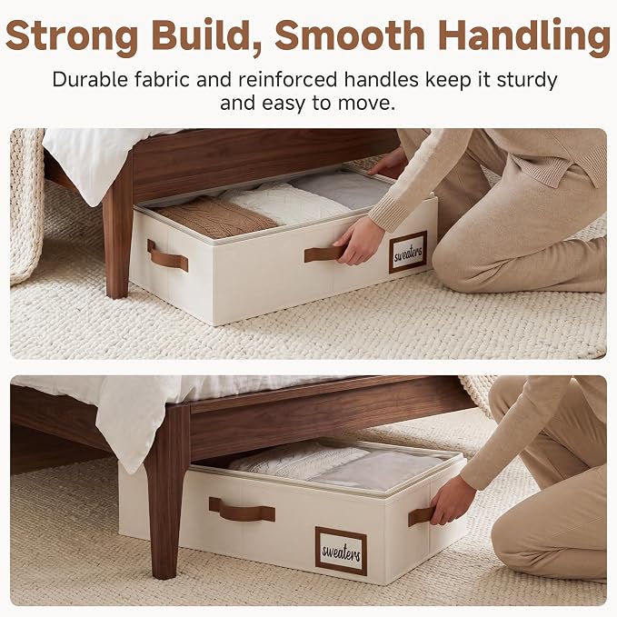 StorageWorks 5 Inch Low Profile Under Bed Storage Containers - Image 4