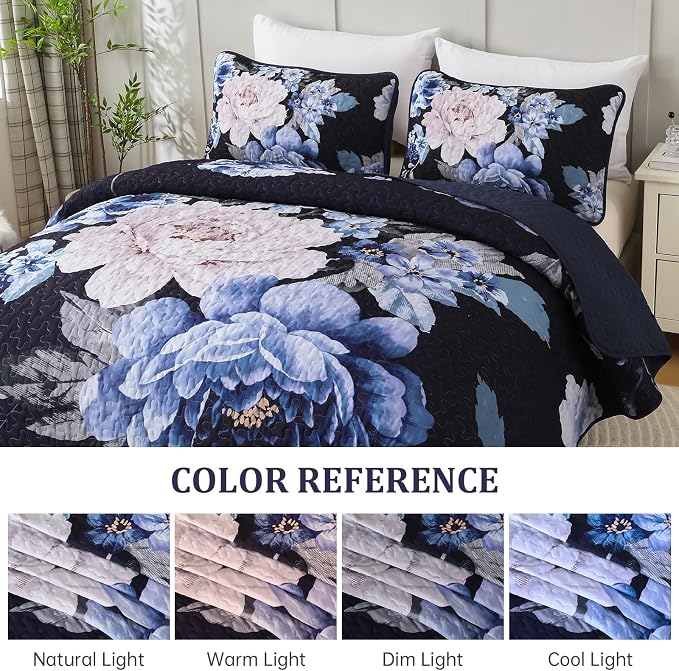 WONGS BEDDING Quilt Queen Size, Soft Microfiber Lightweight Farmhouse Bed Cover - Image 7