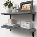 RICHER HOUSE Rustic Wood Floating Shelves, 2-Set Wall Mounted Shelves, 16In | by RicherHouse