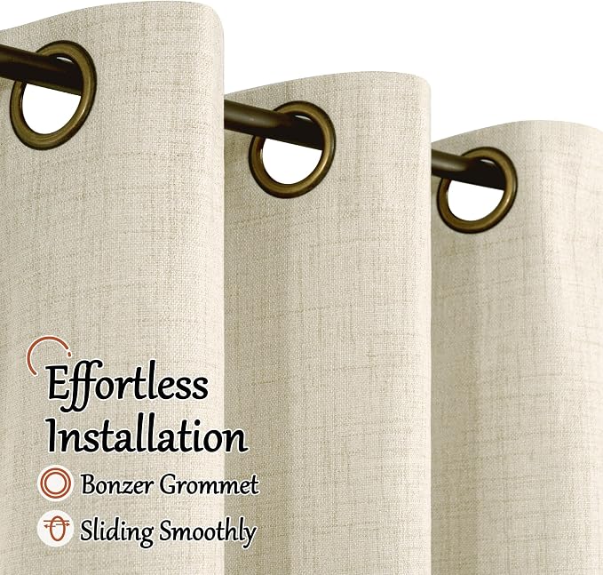 Natural Linen Blackout Curtains - Image 5