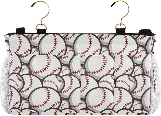 Baseball tag8 Bedside Caddy Storage Bag Bedside Organizer - Image 2