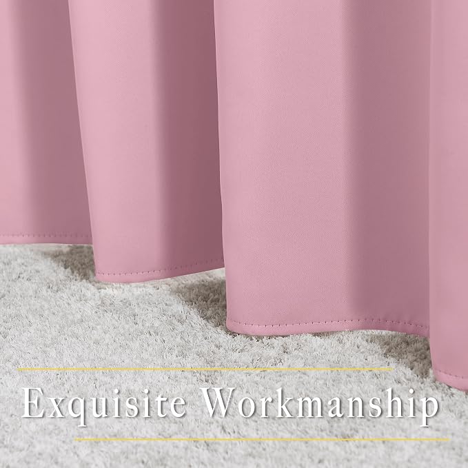 NICETOWN Crystal Pink Short Curtains - Image 6