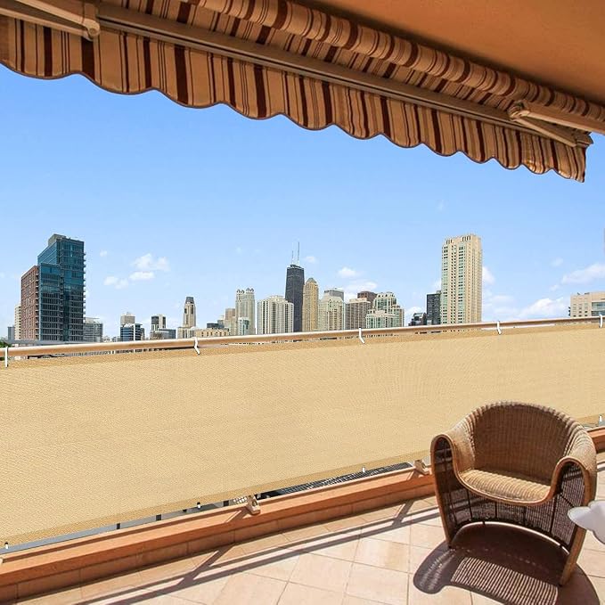 LOVE STORY 3.3' x 19.7' Balcony Privacy Screen Cover - Image 6