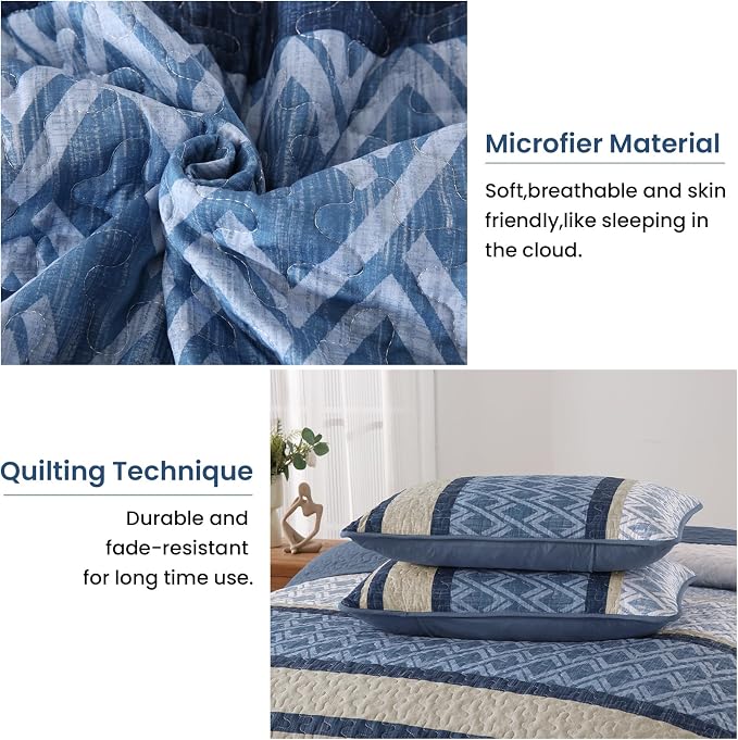 Dinjoy Boho Quilt Sets, Coverlet Bed Sets - Image 6