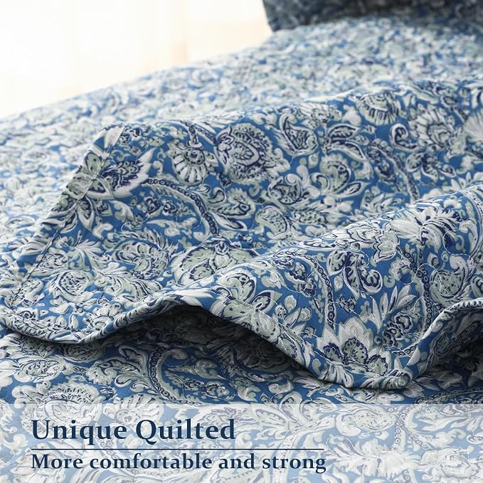 DURLENGEN Quilt Set King Size 3Pcs, Soft Microfiber Lightweight Bedspread - Image 4