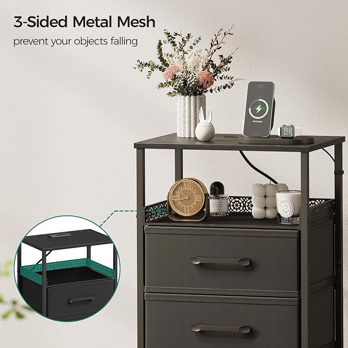 JARHETUN Nightstand Set of 2, Night Stands - Image 6
