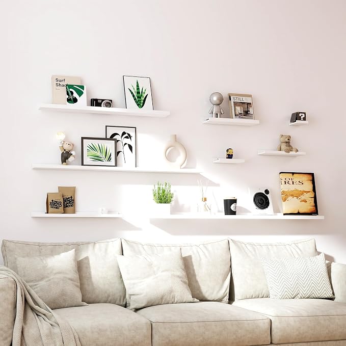 White Floating Shelves for Wall Decor, 48 in Shelf - Image 5