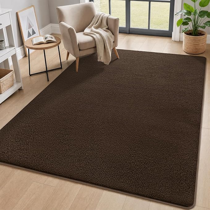 3x8 Runner Rug for Hallway, Long Runner Rugs Non Slip, Coffee | Soft Washable - Image 7