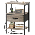 SUPERJARE Nightstand with Charging Station, USB-C Port, Bedside Table | Night by SUPERJARE