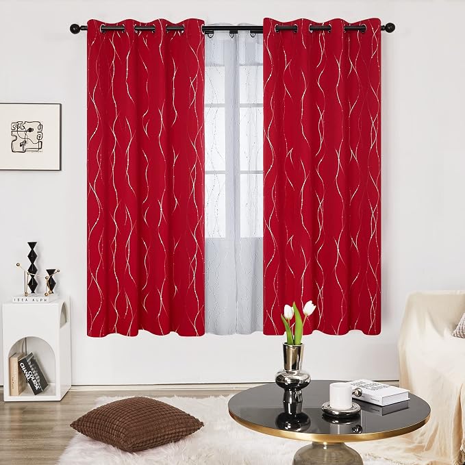 Deconovo Living Room Curtains 72 Inches Long, Thermal Insulated, Room Darkening - Image 2