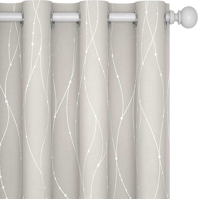 Deconovo Living Room Curtains 63 Inches Long, Thermal Insulated, Room Darkening by Unknown