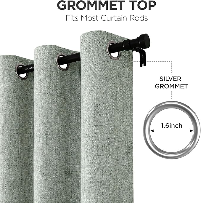 Joydeco Blackout Curtains 120 Inches Long 2 Panels Burg, Room Darkening Curtains - Image 5