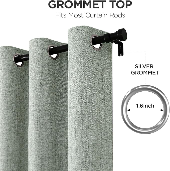 Joydeco Blackout Curtains 63 Inches Long 2 Panels Burg, Room Darkening Curtains - Image 5