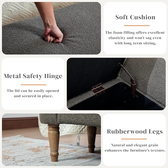 Aoiy & Wifon 65.94" W Large Storage Ottoman Bench, King Size End of Bed Storage - Image 3