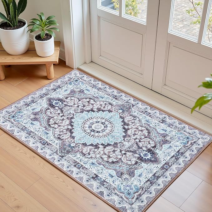 Macgace Washable Vintage Small Area Rug by Macgace