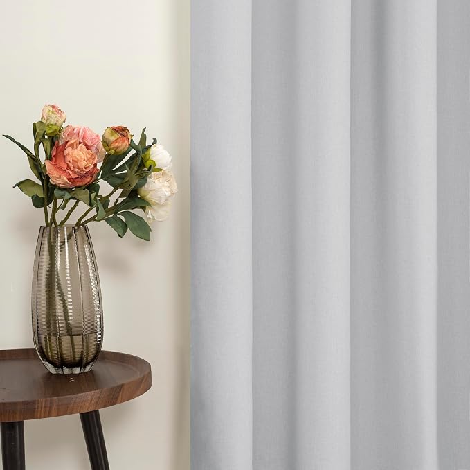 YoungsTex Short Linen 100% Blackout Curtains 45 Inch Length - Image 7