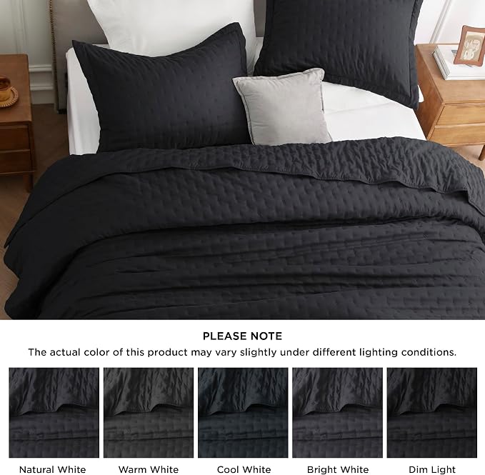 Bedsure Quilts Queen Size Bedspread, Lightweight Comforter, Modern Clover - Image 8
