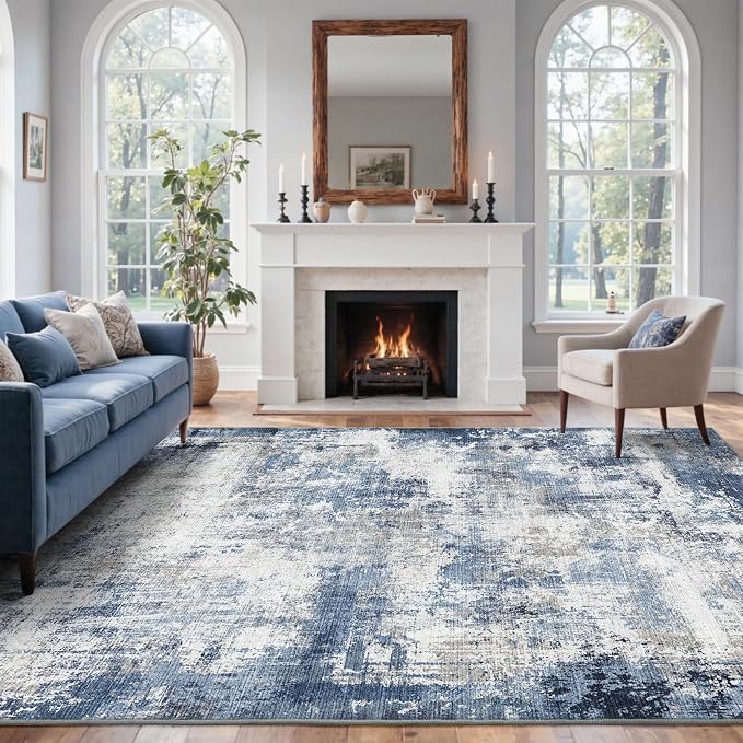 4x6 Ft Area Rugs for Living Room, Soft Non-Slip Washable Rugs Modern Abstract - Image 3