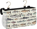 Fish Vintage tag8 Bedside Caddy Storage Bag Bedside Organizer by KOPIRIT