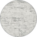Round Area Rug Living Room: 6 ft Modern Washable Carpet Gray | by FXRHLP