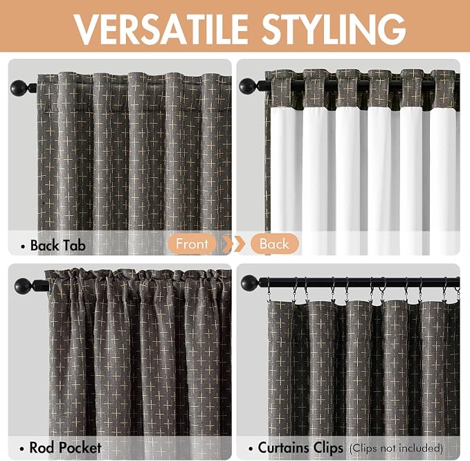 MIULEE 100% Blackout Decorative Linen Curtains - Image 3