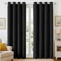 Joydeco Blackout Curtains 72 Inch Long 2 Panels Set, Textured Drapes by JOYDECO
