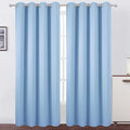 Sky Blue Thermal Blackout Curtains/52 x 108 Inch/Set of 2 Panels Room Darkening by Lemomo