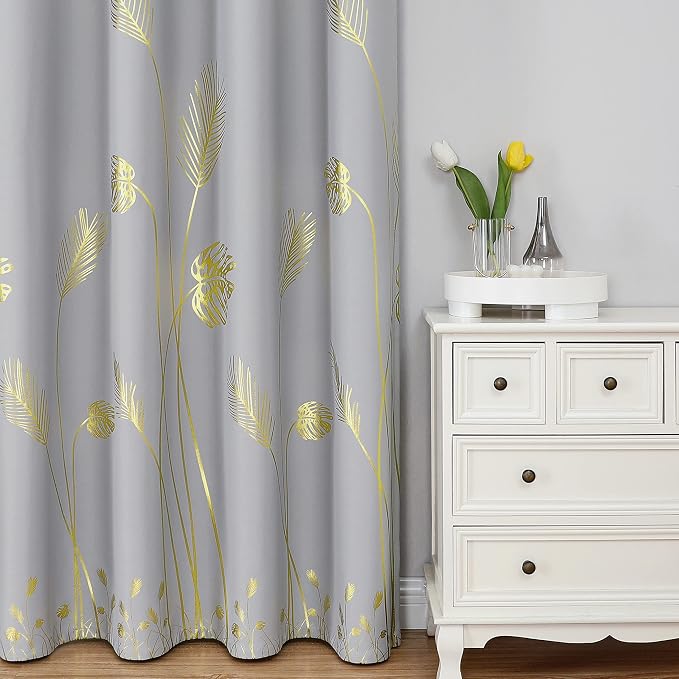 Light Grey Blackout Curtains for Bedroom, Thermal Insulated Window Drapes - Image 2
