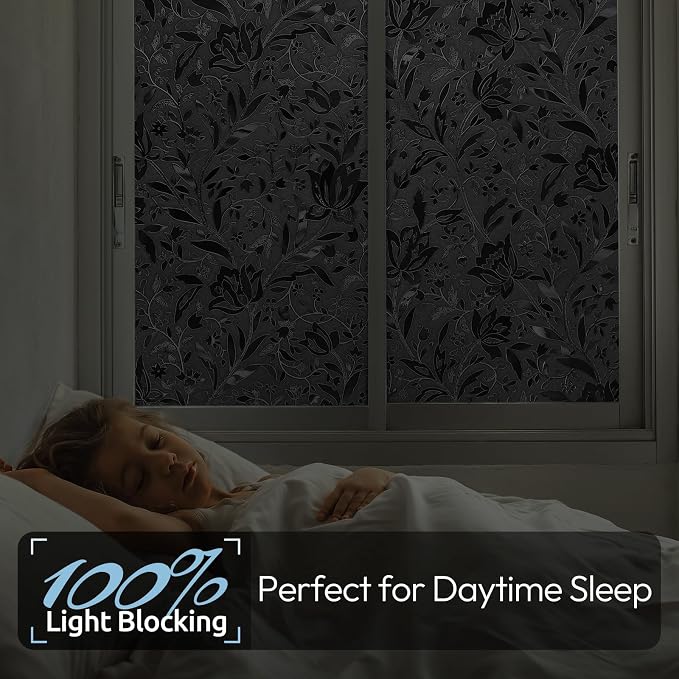 rabbitgoo Total Blackout Window Film, 23.6" x 78.7" | Sun Blocking Light Blocker - Image 2