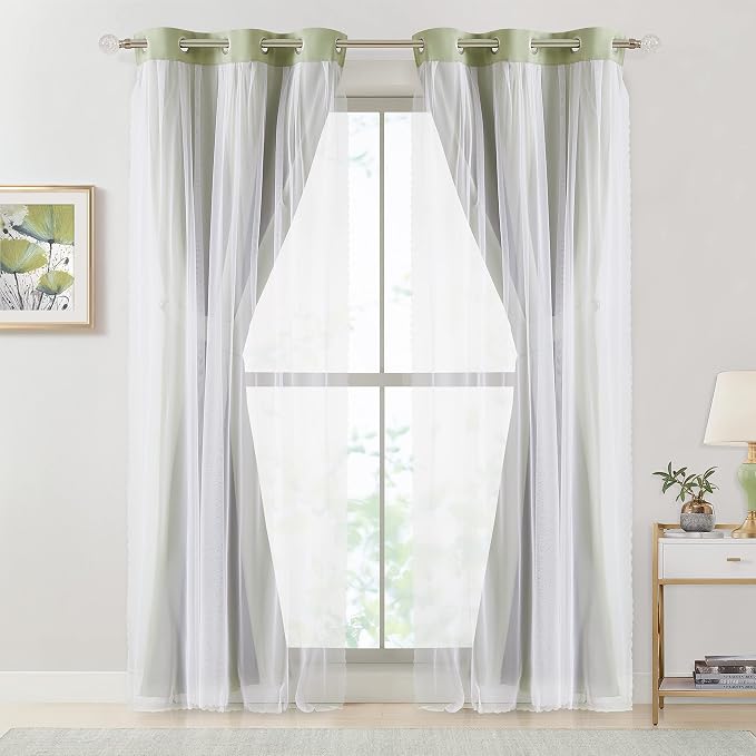 Bujasso Sage Green 90% Blackout Curtains - Image 8